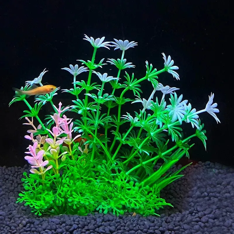 Künstliche Unterwasser-Kunststoffpflanzen für Aquarien, künstlicher Strauch, grünes Wassergras, Simulationsdekoration