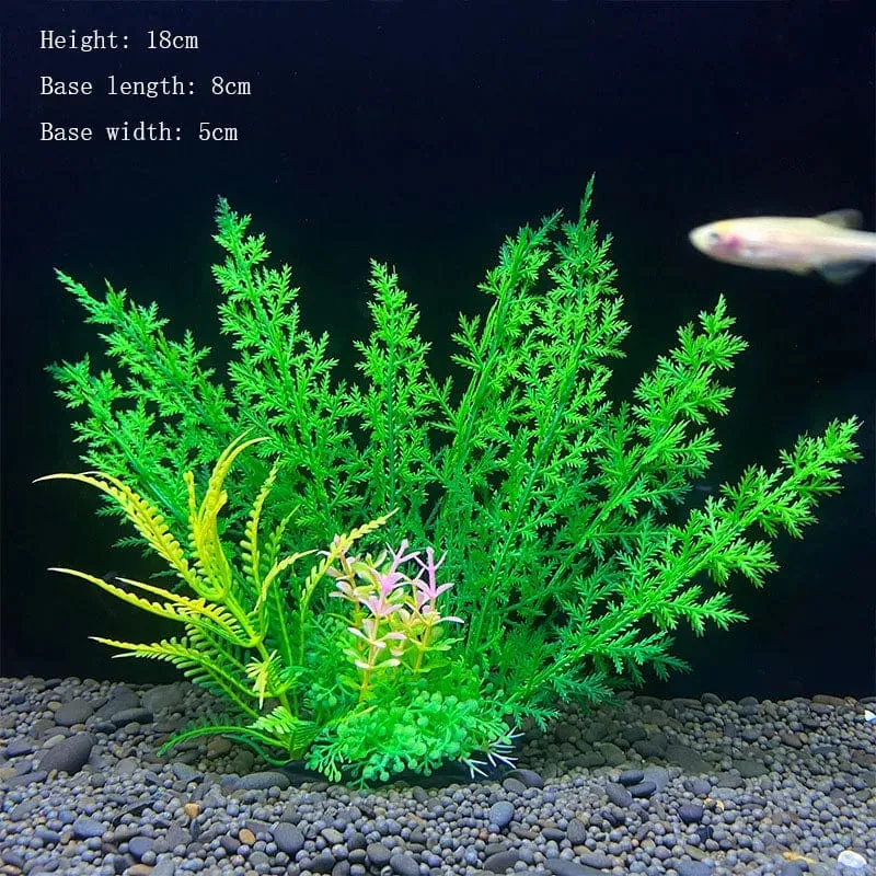 Künstliche Unterwasser-Kunststoffpflanzen für Aquarien, künstlicher Strauch, grünes Wassergras, Simulationsdekoration
