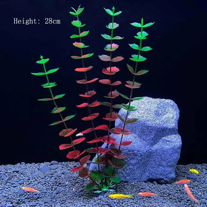 Künstliche Unterwasser-Kunststoffpflanzen für Aquarien, künstlicher Strauch, grünes Wassergras, Simulationsdekoration
