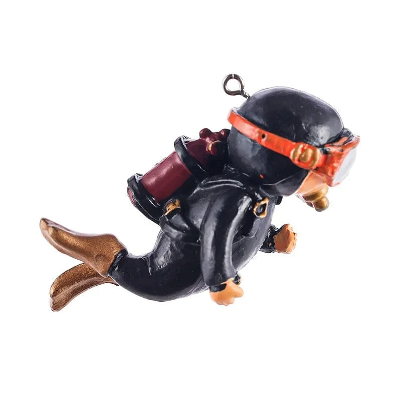 Niedlicher leuchtender Mini-Taucher, simulierter schwimmender Froschmann, Miniatur-Kawaii-Figuren, Aquarium-Ornamente, Figuren, Aquarium-Dekoration