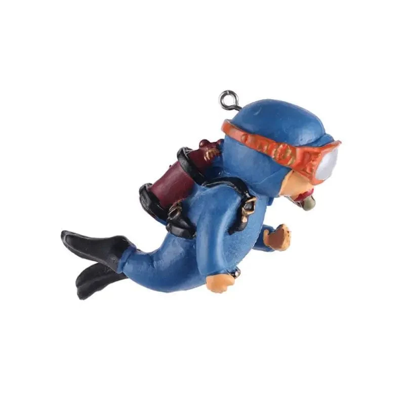 Niedlicher leuchtender Mini-Taucher, simulierter schwimmender Froschmann, Miniatur-Kawaii-Figuren, Aquarium-Ornamente, Figuren, Aquarium-Dekoration