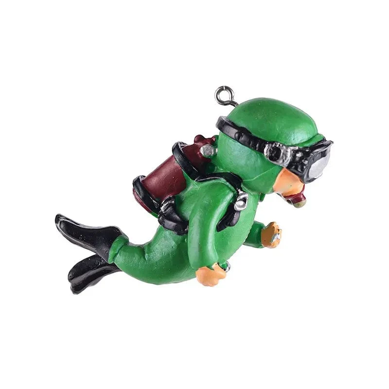 Niedlicher leuchtender Mini-Taucher, simulierter schwimmender Froschmann, Miniatur-Kawaii-Figuren, Aquarium-Ornamente, Figuren, Aquarium-Dekoration