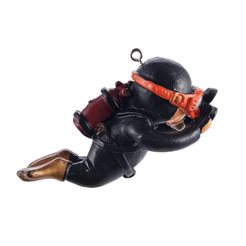 Niedlicher leuchtender Mini-Taucher, simulierter schwimmender Froschmann, Miniatur-Kawaii-Figuren, Aquarium-Ornamente, Figuren, Aquarium-Dekoration