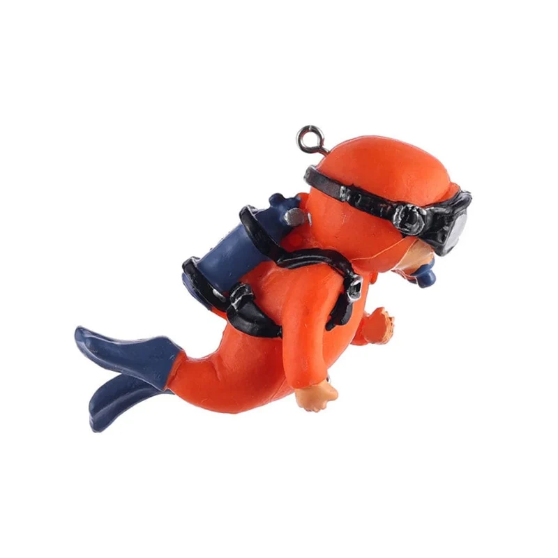 Niedlicher leuchtender Mini-Taucher, simulierter schwimmender Froschmann, Miniatur-Kawaii-Figuren, Aquarium-Ornamente, Figuren, Aquarium-Dekoration