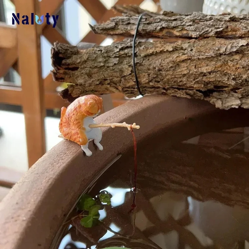 Kreative Aquarium Dekoration 8 Stil Kleine Angeln Katze Aquarium Zubehör Landschaftsbau Ornament Aquarium Zubehör Diy