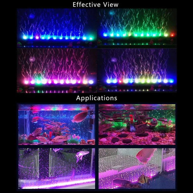 LED-Luftblasen-Licht-Aquarium-Lampe, Unterwasser-Tauch-Aquarium-Licht, Farbwechsel, wodurch Sauerstoff für das Aquarium entsteht