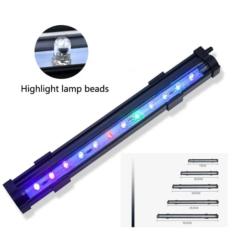 LED-Luftblasen-Licht-Aquarium-Lampe, Unterwasser-Tauch-Aquarium-Licht, Farbwechsel, wodurch Sauerstoff für das Aquarium entsteht
