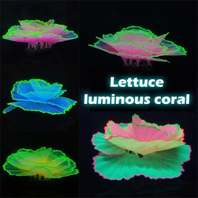 Fluoreszierendes Aquarium-Dekor, Aquarium-Landschaftsbau, Korallensimulation, Korallenornamente, kleine Unterwasserwelt-Landschaftsdekoration