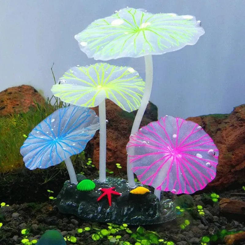 Fluoreszierendes Aquarium-Dekor, Aquarium-Landschaftsbau, Korallensimulation, Korallenornamente, kleine Unterwasserwelt-Landschaftsdekoration