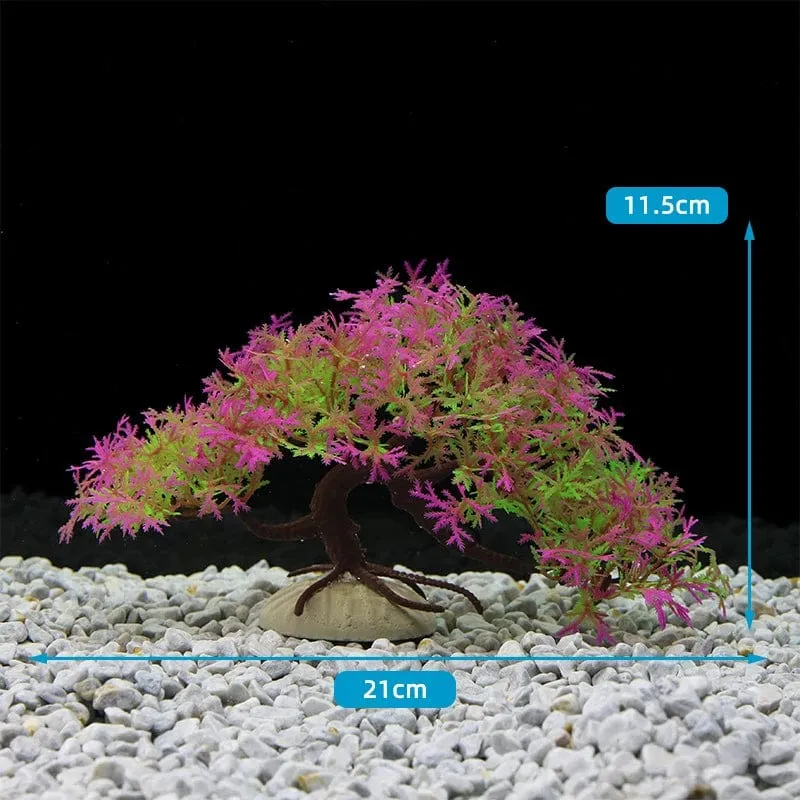 Fluoreszierendes Aquarium-Dekor, Aquarium-Landschaftsbau, Korallensimulation, Korallenornamente, kleine Unterwasserwelt-Landschaftsdekoration