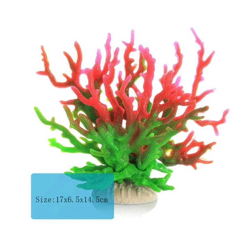 Fluoreszierendes Aquarium-Dekor, Aquarium-Landschaftsbau, Korallensimulation, Korallenornamente, kleine Unterwasserwelt-Landschaftsdekoration