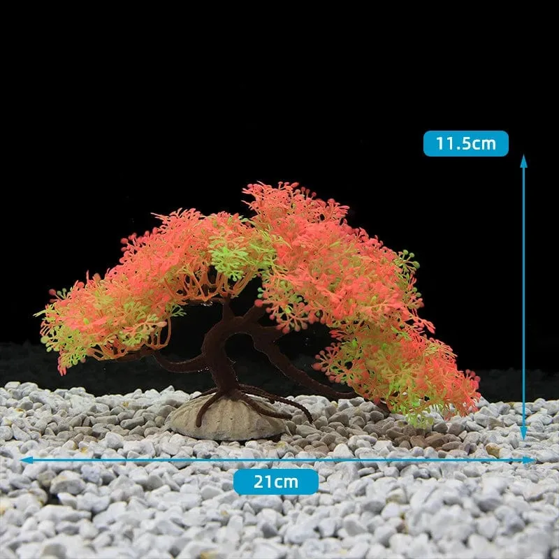 Fluoreszierendes Aquarium-Dekor, Aquarium-Landschaftsbau, Korallensimulation, Korallenornamente, kleine Unterwasserwelt-Landschaftsdekoration