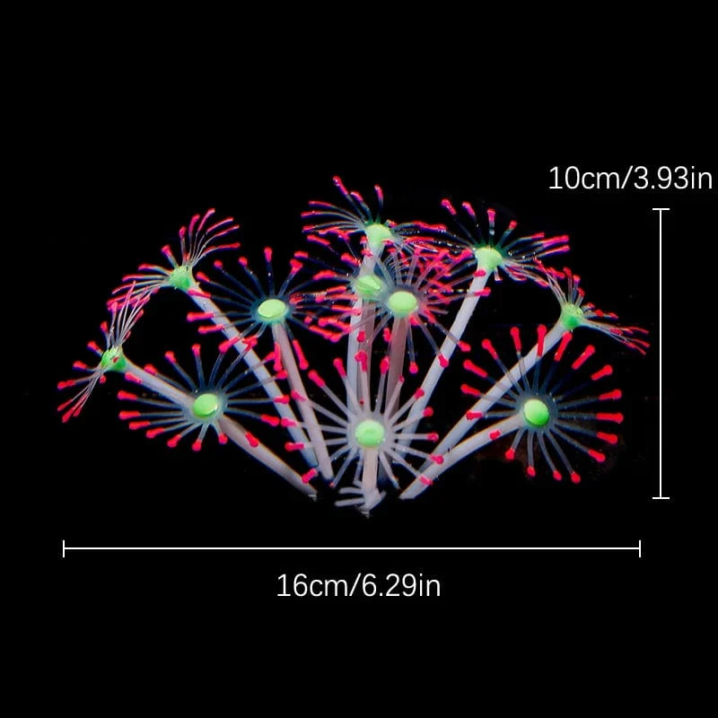Fluoreszierendes Aquarium-Dekor, Aquarium-Landschaftsbau, Korallensimulation, Korallenornamente, kleine Unterwasserwelt-Landschaftsdekoration