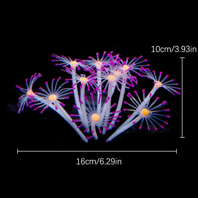 Fluoreszierendes Aquarium-Dekor, Aquarium-Landschaftsbau, Korallensimulation, Korallenornamente, kleine Unterwasserwelt-Landschaftsdekoration