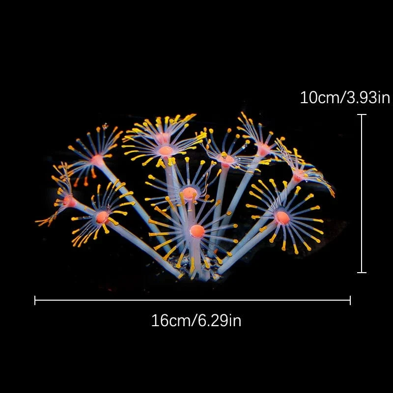 Fluoreszierendes Aquarium-Dekor, Aquarium-Landschaftsbau, Korallensimulation, Korallenornamente, kleine Unterwasserwelt-Landschaftsdekoration