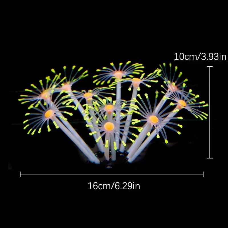 Fluoreszierendes Aquarium-Dekor, Aquarium-Landschaftsbau, Korallensimulation, Korallenornamente, kleine Unterwasserwelt-Landschaftsdekoration