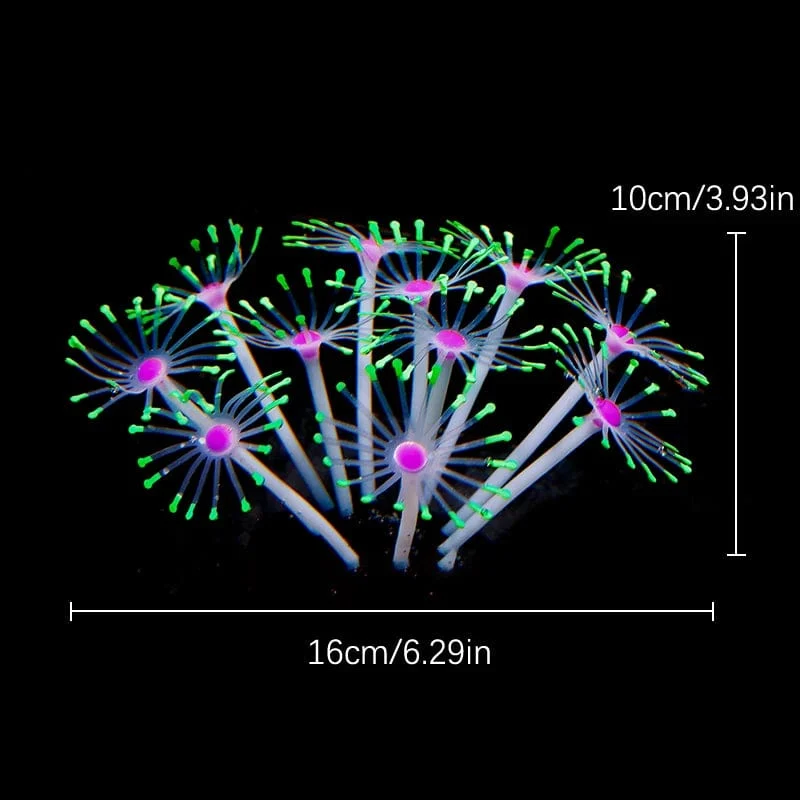 Fluoreszierendes Aquarium-Dekor, Aquarium-Landschaftsbau, Korallensimulation, Korallenornamente, kleine Unterwasserwelt-Landschaftsdekoration