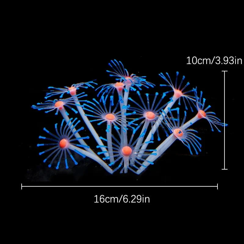 Fluoreszierendes Aquarium-Dekor, Aquarium-Landschaftsbau, Korallensimulation, Korallenornamente, kleine Unterwasserwelt-Landschaftsdekoration