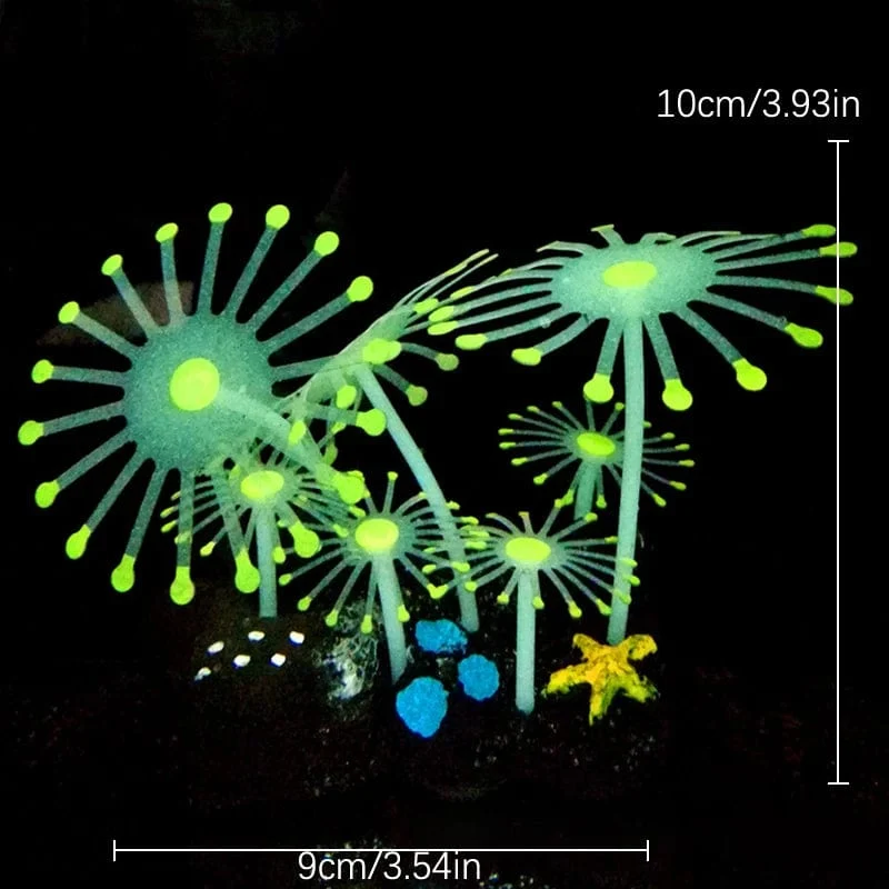Fluoreszierendes Aquarium-Dekor, Aquarium-Landschaftsbau, Korallensimulation, Korallenornamente, kleine Unterwasserwelt-Landschaftsdekoration