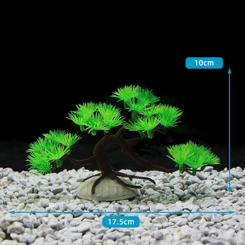 Fluoreszierendes Aquarium-Dekor, Aquarium-Landschaftsbau, Korallensimulation, Korallenornamente, kleine Unterwasserwelt-Landschaftsdekoration