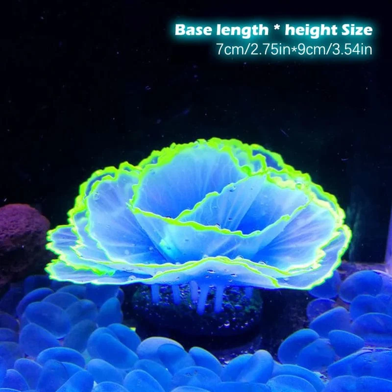 Fluoreszierendes Aquarium-Dekor, Aquarium-Landschaftsbau, Korallensimulation, Korallenornamente, kleine Unterwasserwelt-Landschaftsdekoration