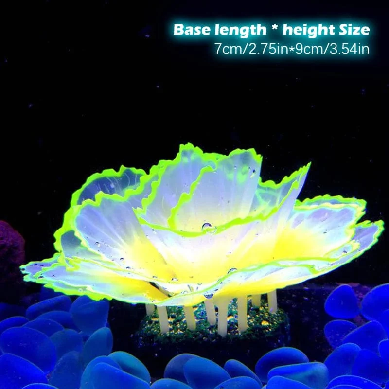 Fluoreszierendes Aquarium-Dekor, Aquarium-Landschaftsbau, Korallensimulation, Korallenornamente, kleine Unterwasserwelt-Landschaftsdekoration