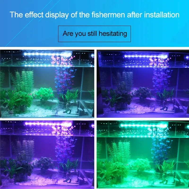 RGB-Aquarienlicht 18–54 cm, ferngesteuerte Tauchlampe, bunte Lampe, 100–240 V, Lampe für Pflanzen, unverzichtbar für Aquarien, amphibische Nutzung