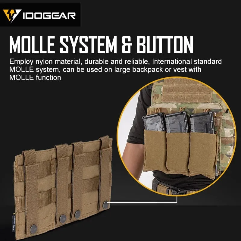 IDOGEAR 5.56 Magazintasche Taktische Fast Draw MOLLE Mag Pouch Carrier Dreifach offene Oberseite 3555