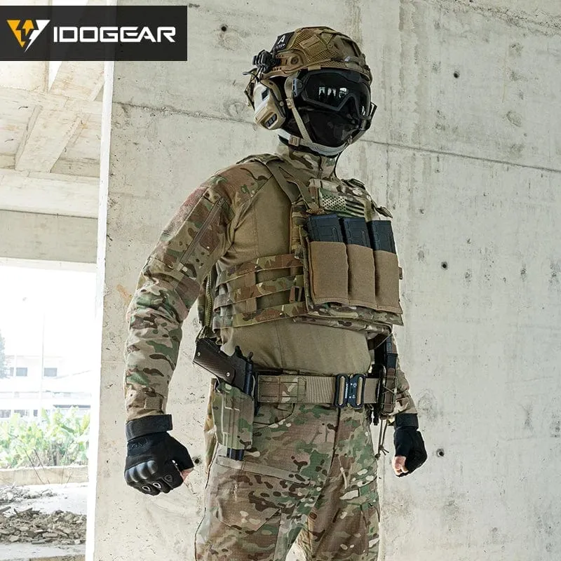 IDOGEAR 5.56 Magazintasche Taktische Fast Draw MOLLE Mag Pouch Carrier Dreifach offene Oberseite 3555