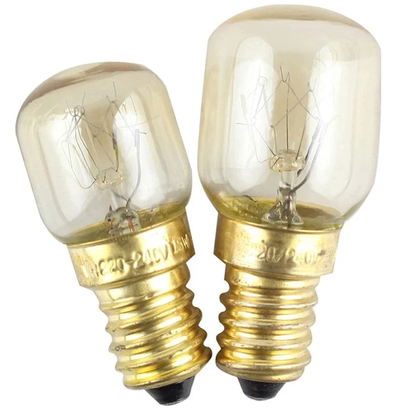 220 V Hochtemperatur-Glühbirne, 15 W, 25 W, E14, 300 Grad, Mikrowellenherd-Glühbirne, Wolfram-Glühlampe, Dampfgarer-Glühbirne, Salz-Glühbirne