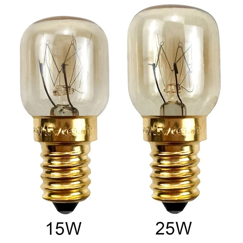 220 V Hochtemperatur-Glühbirne, 15 W, 25 W, E14, 300 Grad, Mikrowellenherd-Glühbirne, Wolfram-Glühlampe, Dampfgarer-Glühbirne, Salz-Glühbirne