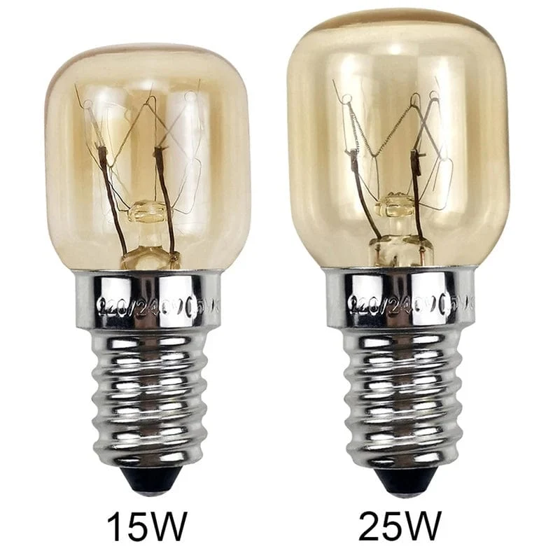 220 V Hochtemperatur-Glühbirne, 15 W, 25 W, E14, 300 Grad, Mikrowellenherd-Glühbirne, Wolfram-Glühlampe, Dampfgarer-Glühbirne, Salz-Glühbirne