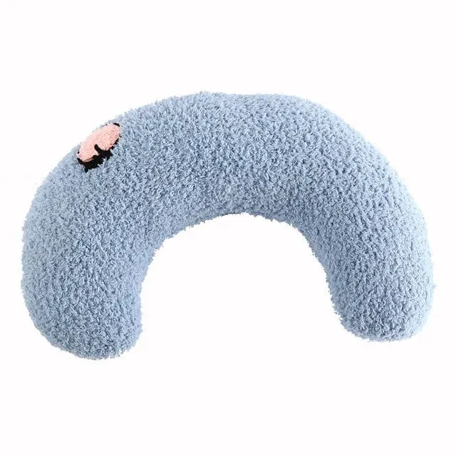 Haustier Kleines Kissen Mode Nackenschutz Tiefschlaf Welpen Kätzchen U-förmiges Kissen Hund Katze Kopfstütze Schlafkissen Heimtierbedarf