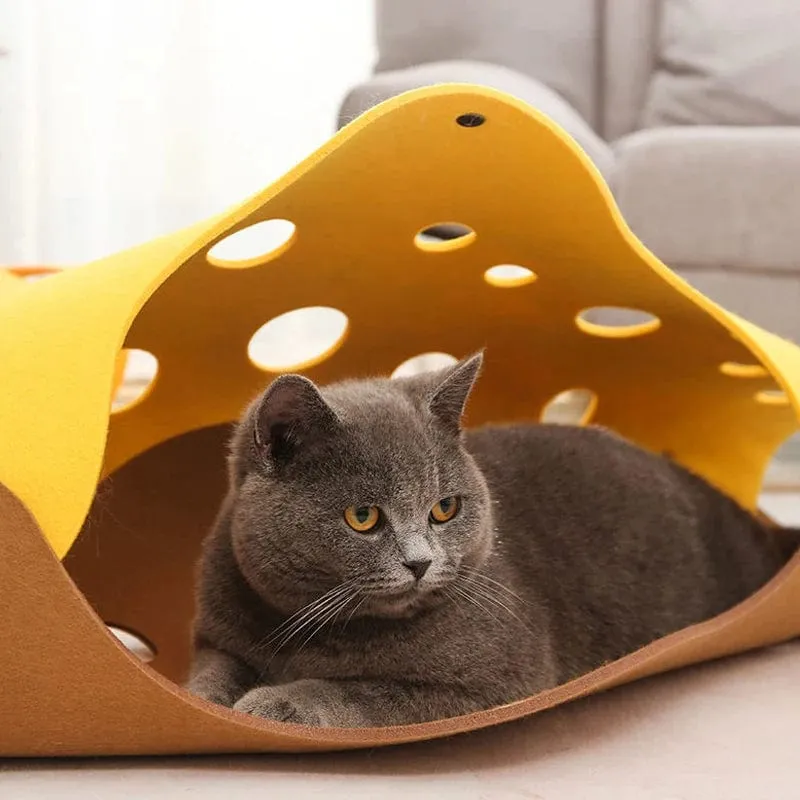 Spleißen Katzenspielzeug Filz Pom Nest Verformbaren Kätzchen Tunnel Faltbare Rohr Haus Tunnel Interaktive Haustier Pusscat Sicherheit Gefühl