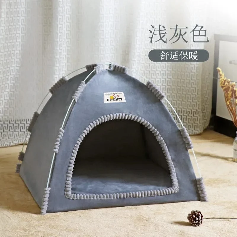 PUPCA Haustier-Katzenzelt, Höhlenhütte, Katzenschlafhaus für Kätzchen, Welpen, Laufstall, Käfig, Korb, Katzennesk, Zwinger, kleines Hundehaus, Bett, Chihuahua