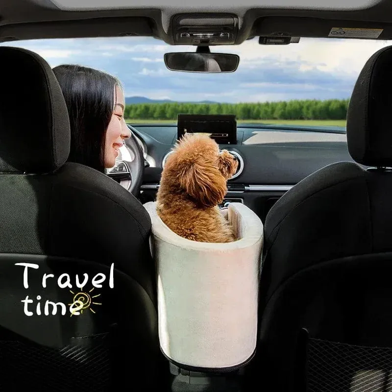 Tragbares Katzen-/Hundebett, Reise-Sicherheitssitz mit zentraler Steuerung, Auto-Sicherheitssitz, Transport-Hundeträger-Schutz für kleine Hunde, Chihuahua, Teddy