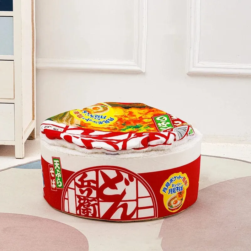 Hanpanda Four Seasons Home Instant-Nudeln Haustierhaus für Katzen Haustierbett Udon-Nudeln Katzennest Bett Sofakissen Weicher Korb für Katzen