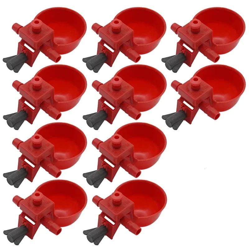 5/10 Sets Hühner-Wassernapf, Hühner, Wachteln, Vögel, Trinkschalen, Wasser für Hühnerstall, Küken, Nippeltränken, Geflügel, Nutztiere