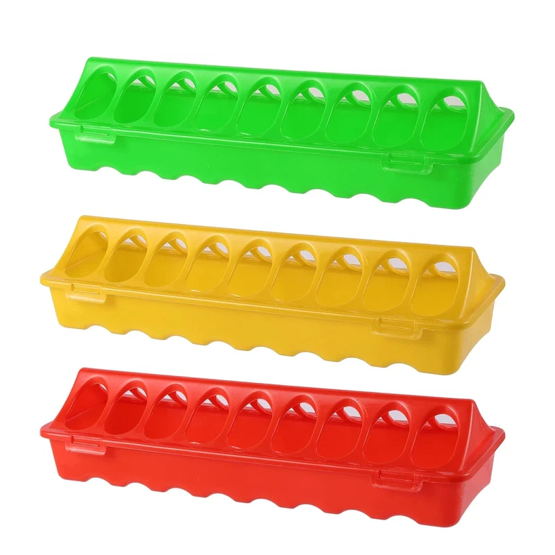 20/30/40/50 cm Zweireihig 12-28 Löcher Geflügel Boden Feeder Kunststoff Clamshell Fütterung Huhn Groove Farm Zucht Liefert