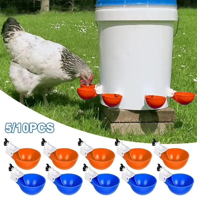 5/10PCS Automatische Huhn Wasser Feeder Trinkbecher Geflügel Kit für Küken Ente Gans Türkei Wachtel Fütterung & bewässerung Supplie
