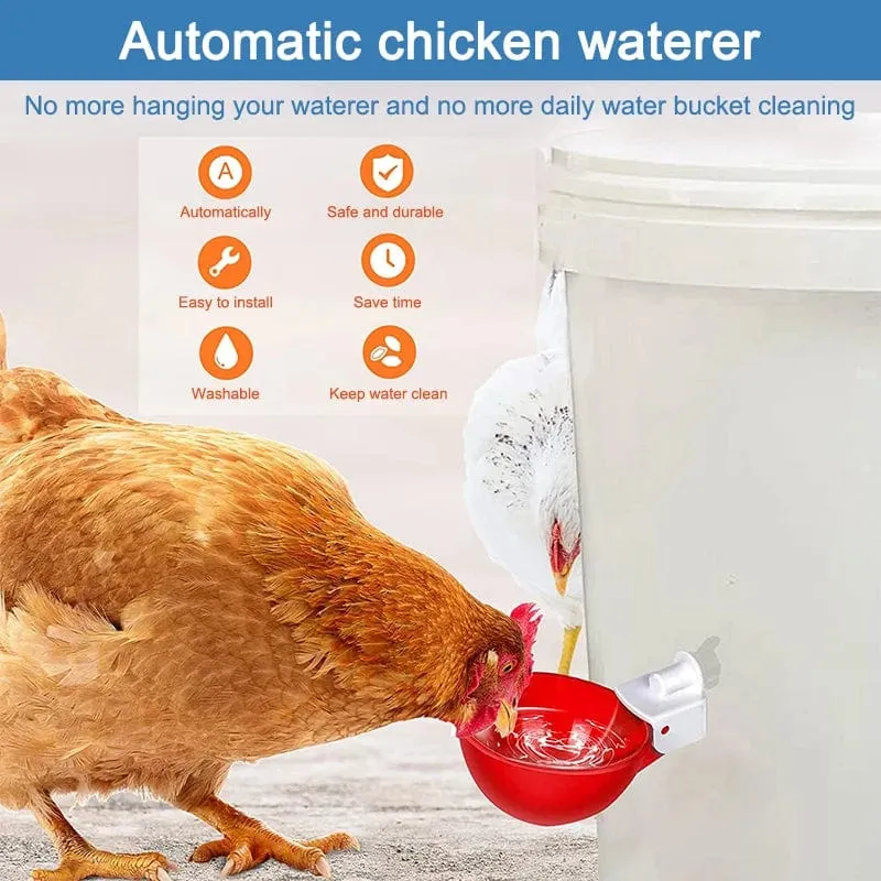 5/10PCS Automatische Huhn Wasser Feeder Trinkbecher Geflügel Kit für Küken Ente Gans Türkei Wachtel Fütterung & bewässerung Supplie
