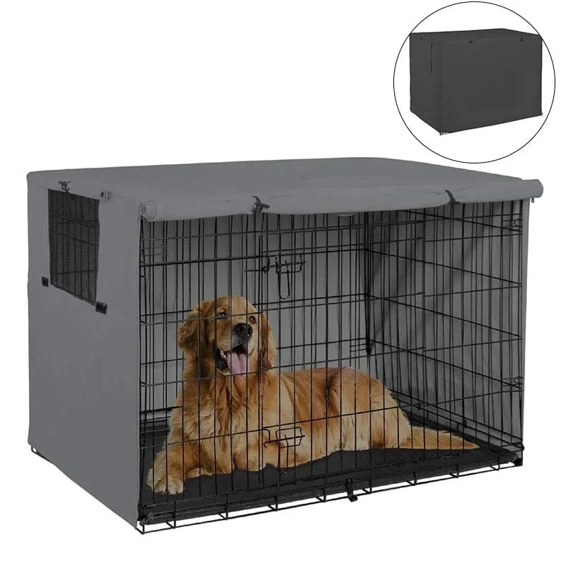 Outdoor Universal Hund Draht Kiste Abdeckung Hund Käfig Regendicht Staub Abdeckungen Wasserdicht Sonnenschutz Langlebig Haustier Zwinger Fall