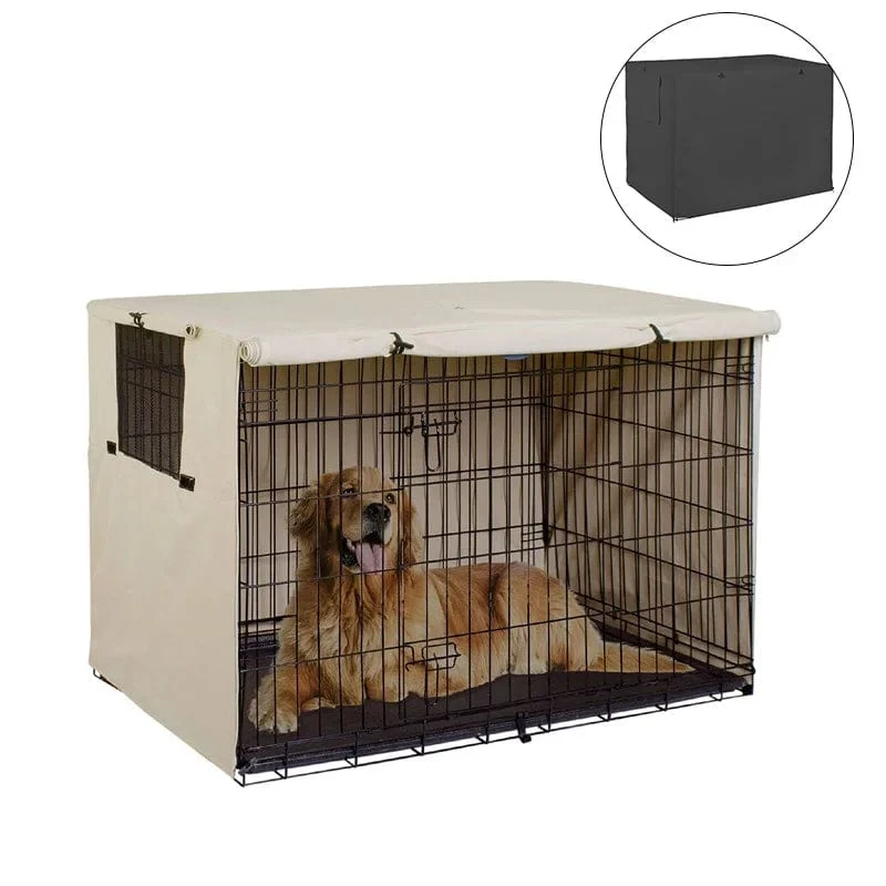 Outdoor Universal Hund Draht Kiste Abdeckung Hund Käfig Regendicht Staub Abdeckungen Wasserdicht Sonnenschutz Langlebig Haustier Zwinger Fall
