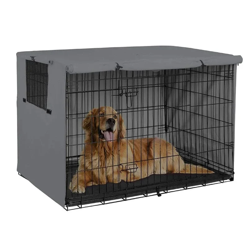 Outdoor Universal Hund Draht Kiste Abdeckung Hund Käfig Regendicht Staub Abdeckungen Wasserdicht Sonnenschutz Langlebig Haustier Zwinger Fall