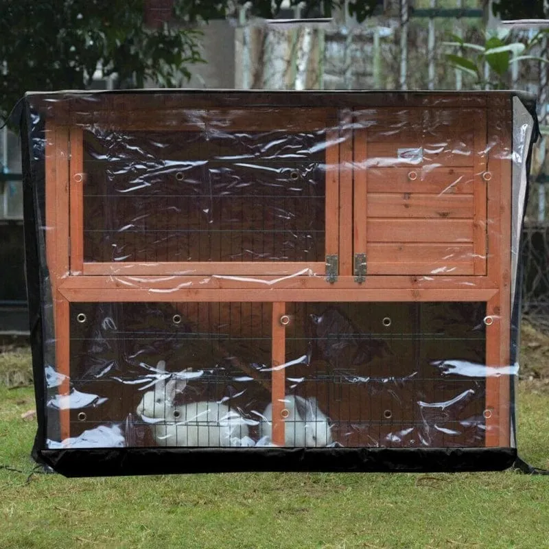 Hasenstall-Abdeckung für den Wintergarten im Freien, wasserdichte Kleintierkäfig-Kistenabdeckung, UV-beständig, strapazierfähig, für Haustiere