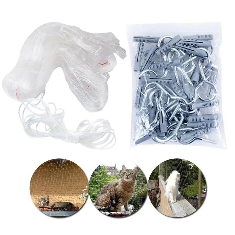 Haustier-Sicherheitsschutznetz, Katzenschutz, Kunststoff, robust, sicher, Drahtabdeckung für Balkone, Fenster, für Baby- und Kinder-Fallnetzzaun