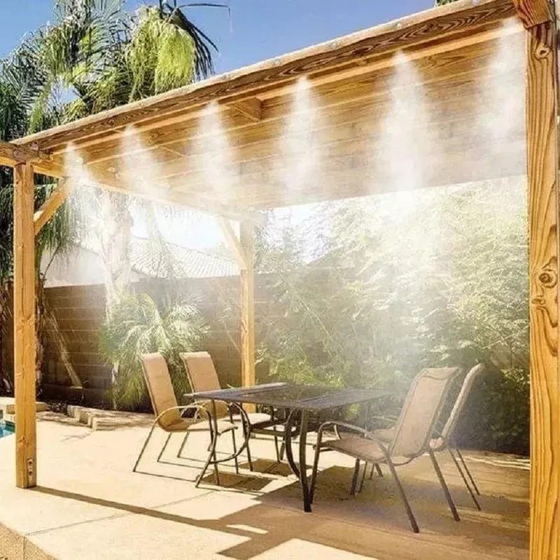 Outdoor-Befeuchtung Kühlsystem Nebel Sprinkler Düse Anlage Wasser Mister Düsen Set Garten Rasen Zubehör Bewässerung Werkzeuge