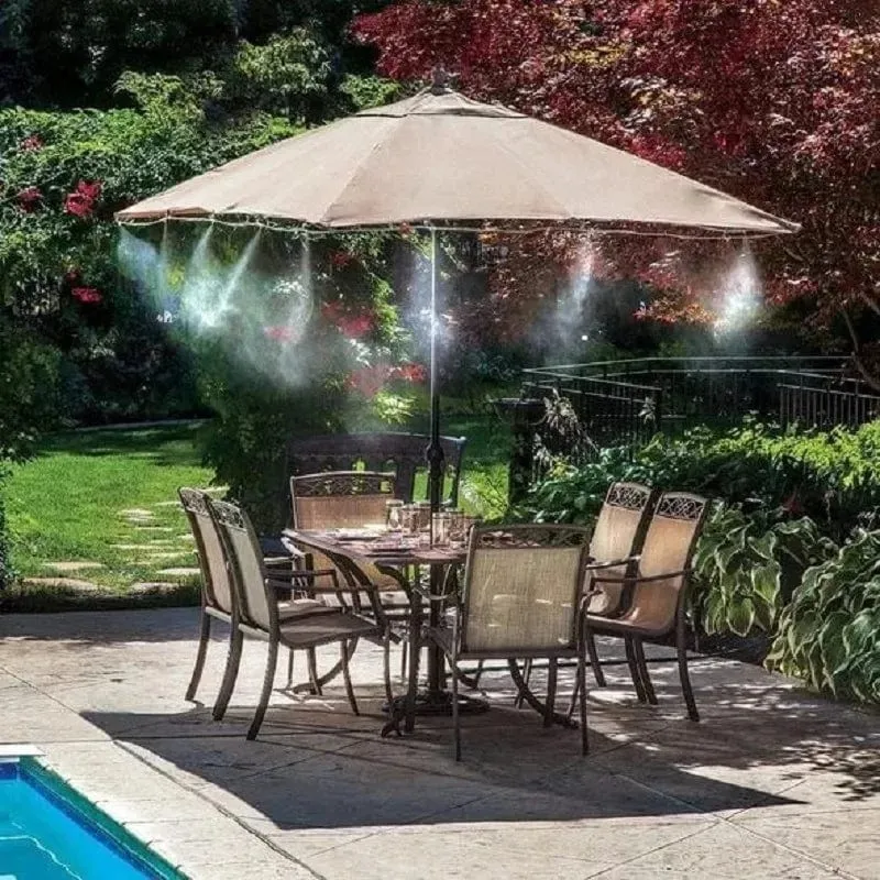 Outdoor-Befeuchtung Kühlsystem Nebel Sprinkler Düse Anlage Wasser Mister Düsen Set Garten Rasen Zubehör Bewässerung Werkzeuge