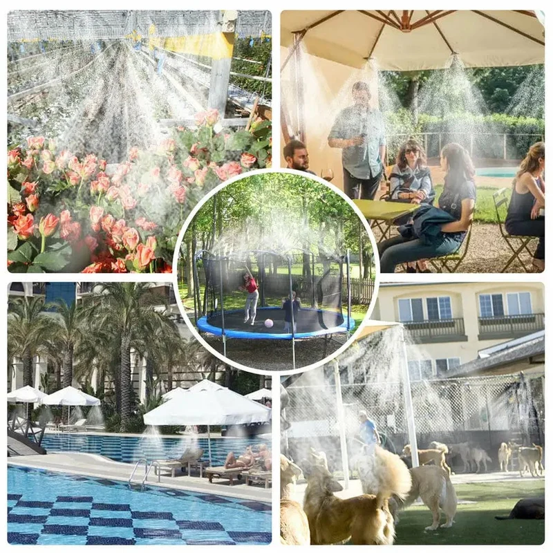 Outdoor-Befeuchtung Kühlsystem Nebel Sprinkler Düse Anlage Wasser Mister Düsen Set Garten Rasen Zubehör Bewässerung Werkzeuge