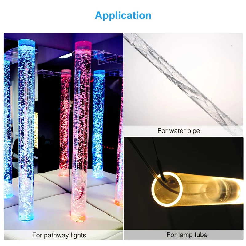 100 mm Länge Außendurchmesser 80 mm ~ 220 mm Hohes transparentes Acrylrohr Aquarium Aquarium Plexiglas Tubo Gartenbewässerungswasserversorgungsrohr